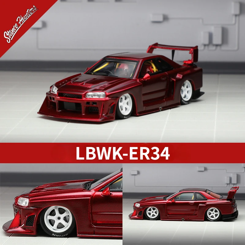 

Stance Hunters SH 1:64 Scale Resin DieCast Skyline LBWK ER34 GTR Carbon Fiber 935 Diorama Car Model Scene Layout Collection Toys