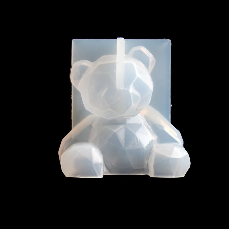 Фото 3D Stereo силиконовая форма «Медведь» Diy форма животного для свечей, гипсовая плитка ручной работы, украшение для шоколадного торта №5
