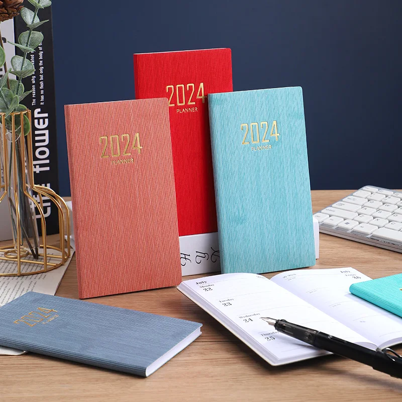 

2024 A6 Pocket Notebook 365 Days Notepad Diary Notebook Day Week Month Planner Office School Stationery