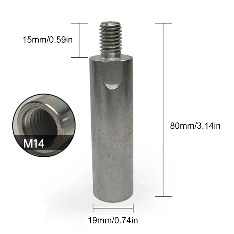 Переходник с резьбой M14 на резьбу 10 для угловых шлифовальных машин Полировальная