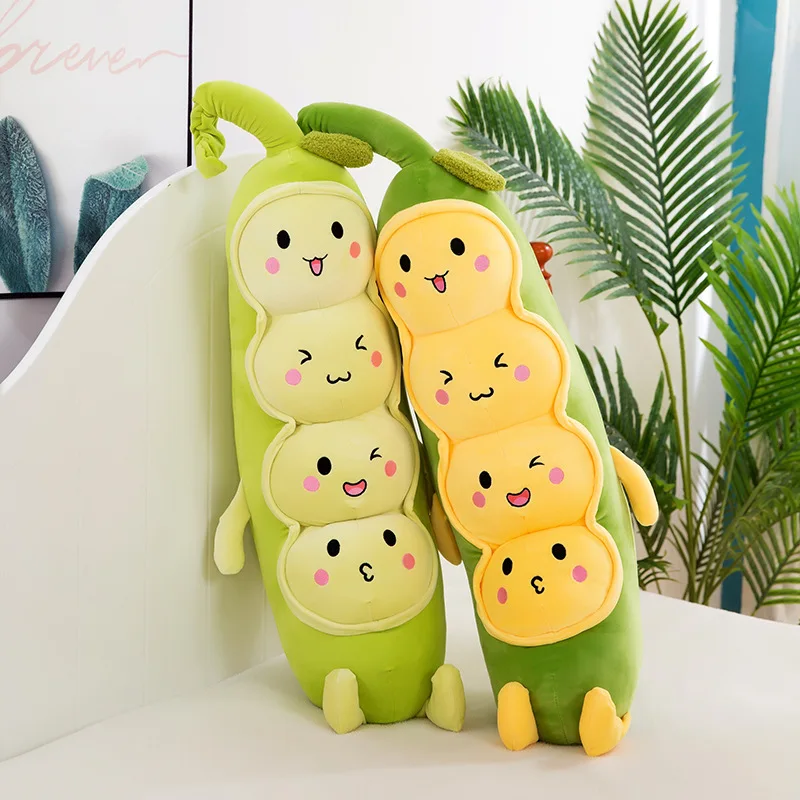 

Soft Cute Expression Pea Sleeping Pillow Kawaii Plush Toys Anime Model Doll Stuffed Toy Christmas Birthday Gift For Children