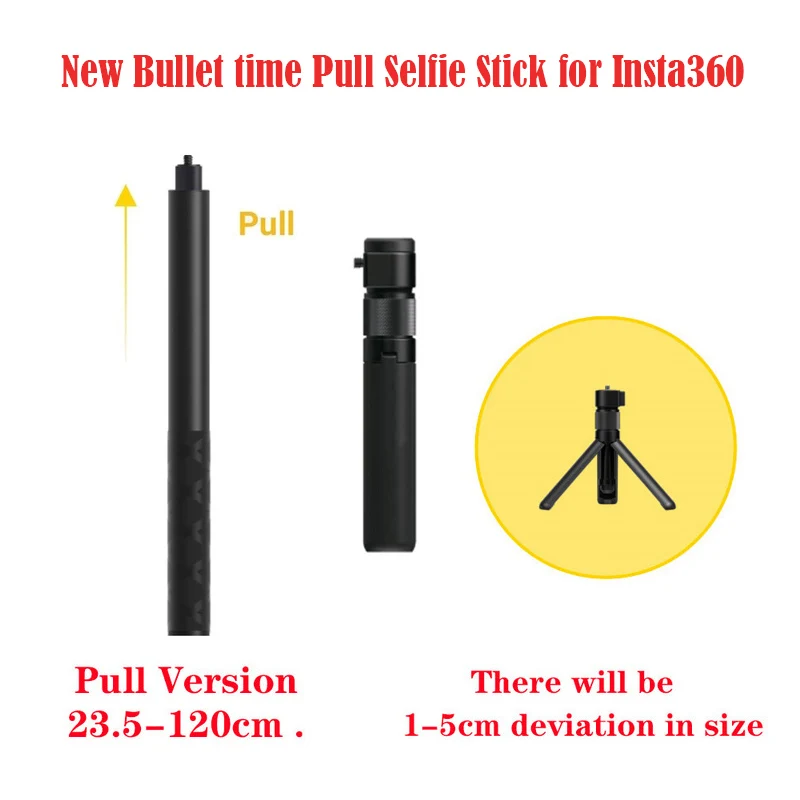 

New Pull Selfie Stick Bullet time for Insta360 X3 Bullet Time Bundle Rotation Handle For Insta 360 X3 ONE X2 RS R X Accessories