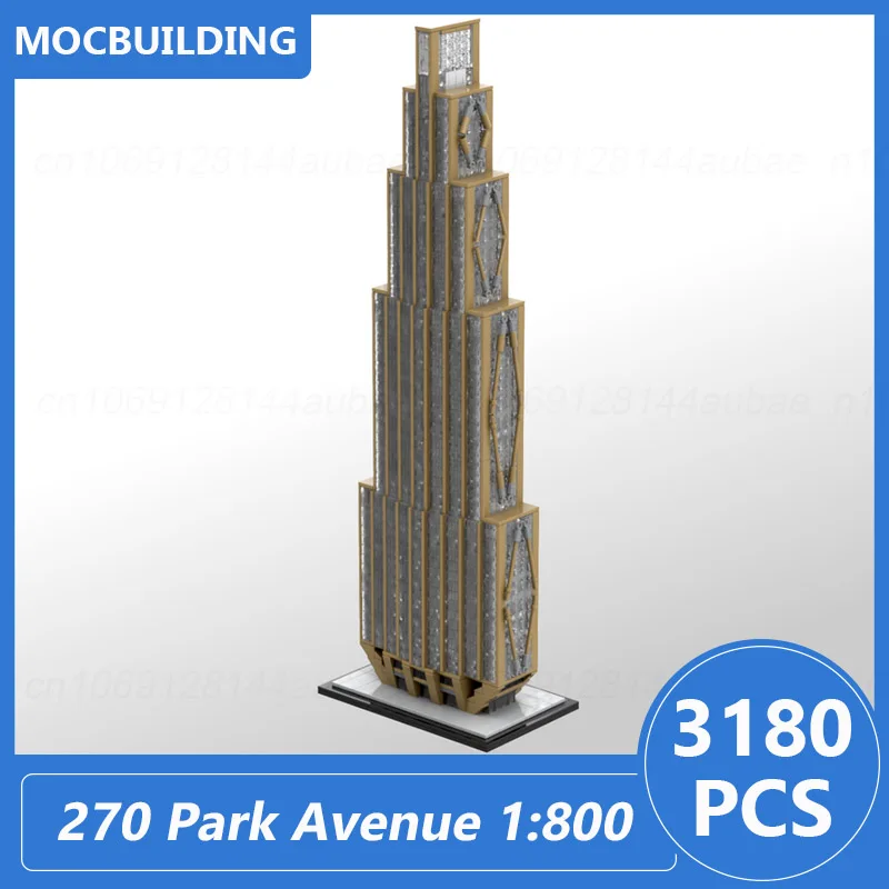 270 строительные блоки Park Avenue масштаб 1:800 модель jpmorgns Нью-Йорк Moc сборные игрушки