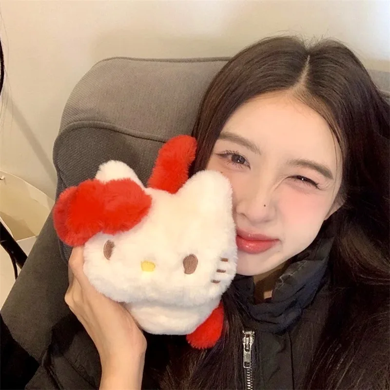 Наушники с героями мультфильмов Hello Kitty теплые холодные и антифризные езда на