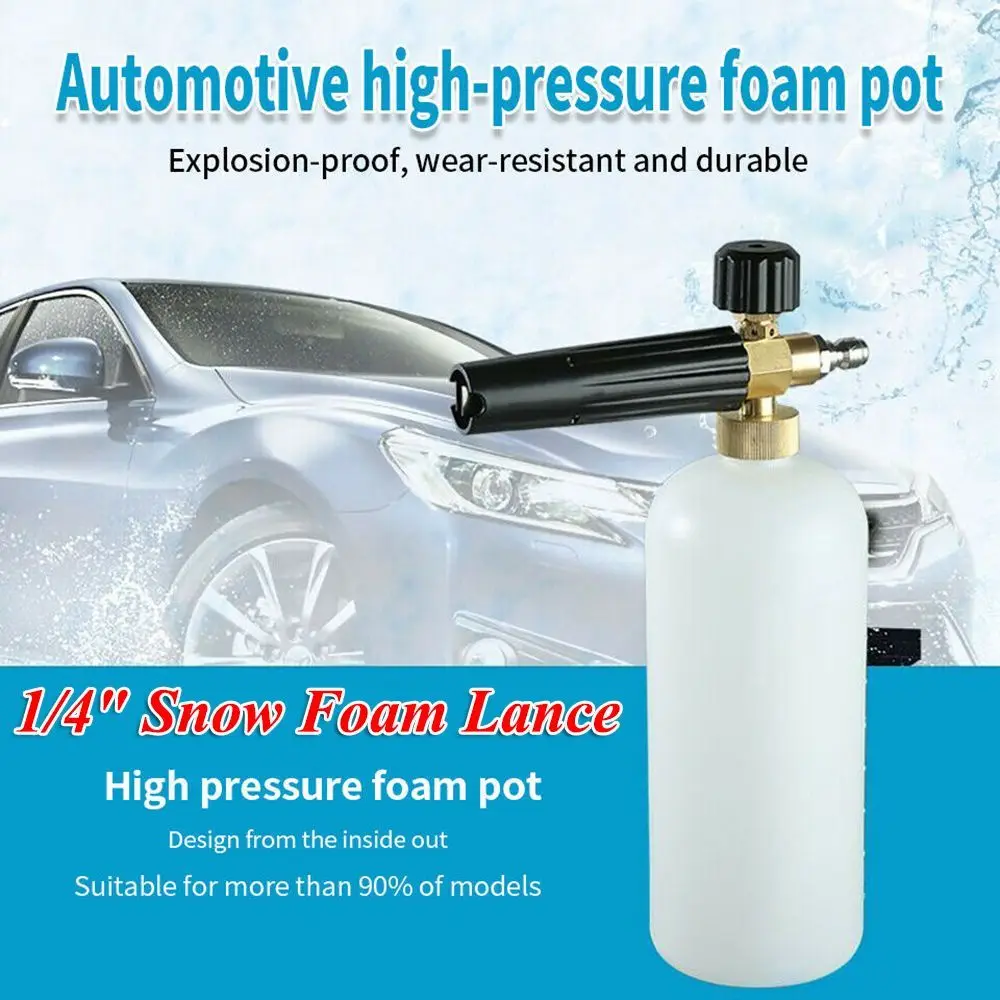 

1/4" Car Foam Washer Gun Soap Lance High Pressure Washer Foam Generator Spray Powerful Pressure Jet Bottle Car Cleaning Tools