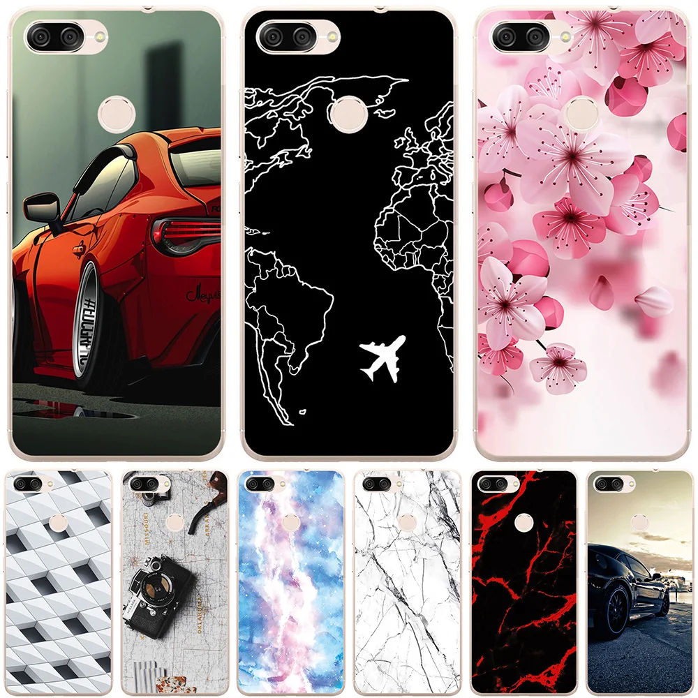 

Phone Bags & Cases For Asus Zenfone Max Plus (M1) ZB570TL 20117 Cover Soft Silicone TPU Fashion Marble Inkjet Painted Shell Bag