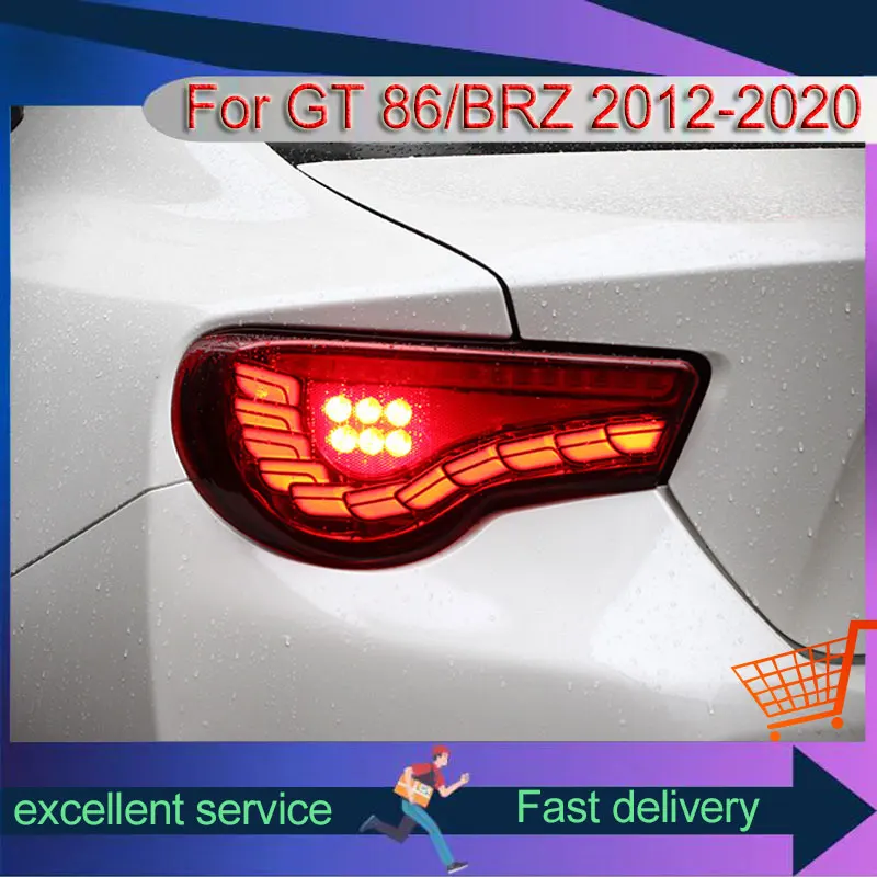 

Taillight For Toyota GT86 BRZ 2012-2020 Modified Car Rear Lamp LED Dragon Scale Running Horse Driving Lights Automobile Assembly
