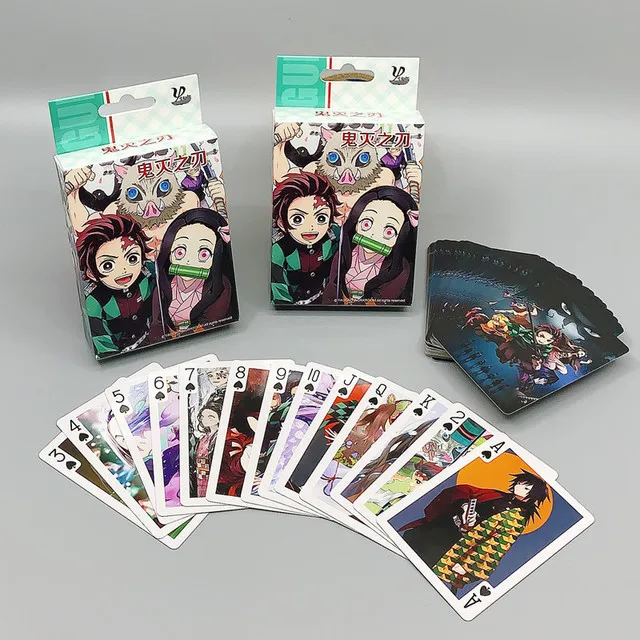 

Demon Slayer Peripheral Board Game Poker Cards Animation Character Kamado Tanjirou Two-dimensional Game Cards Gifts for Children