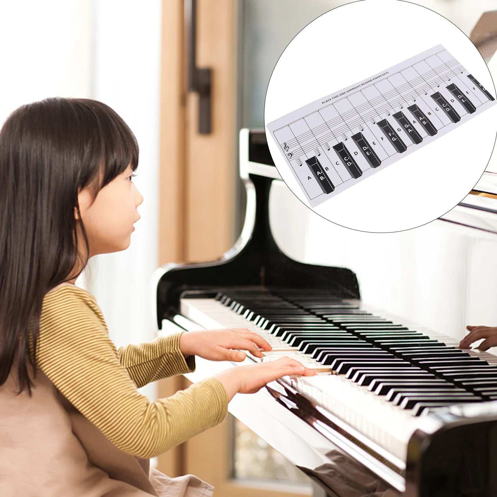 

1pc Piano Keyboard Note Chart Piano Keyboard Paper Practice Piano Note Chart 88 Key Piano Keyboard Chart 88 Key Simulation Paper