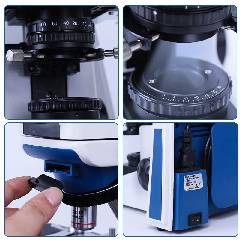 Цифровой Биологический микроскоп 7-дюймовый ЖК-дисплей со встроенной 5Мп камерой