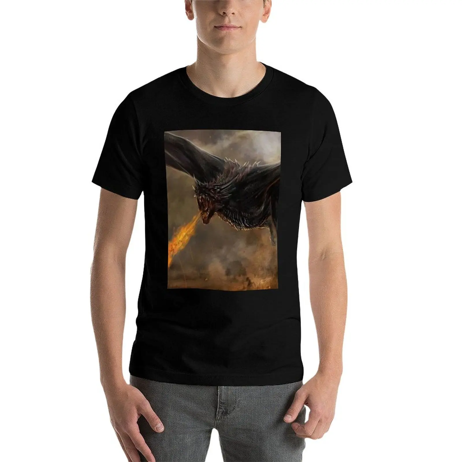 Футболка Deragon ise синяя арховая корейская модная эстетичная одежда блузка мужские