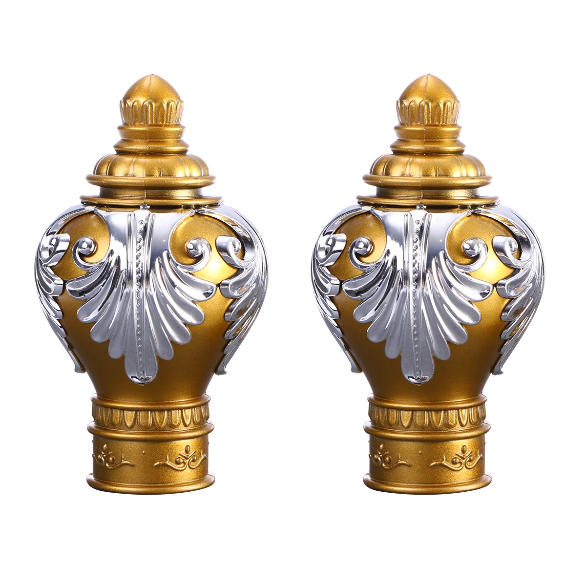 

2pcs Drapery Pole Drape Rod End Mount Curtain Rod Curtain Rail Ends Curtain Rod End Decoration Curtain Rod Head