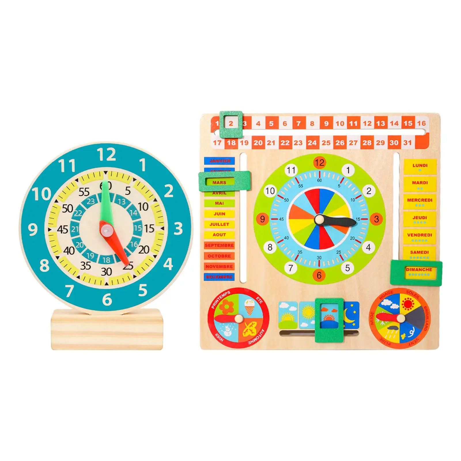 

Montessori Clock Toys Teaching Clock Toy Telling Time for Kids Boys Children