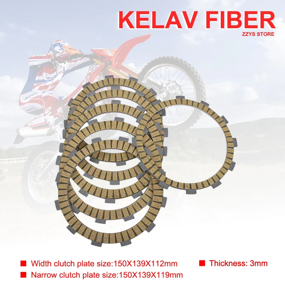 

400cc Motorcycle Accessories Kelaf Fiber Friction Clutch Plate For KTM SC400 1993-1995 EXC600 EXC 600 93 LC4 620 1994-95 SC 400