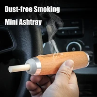 dust free smoking car ashtray wooden car portable smoke ashtray mini mobile cigarette filter holder anti soot flying tool