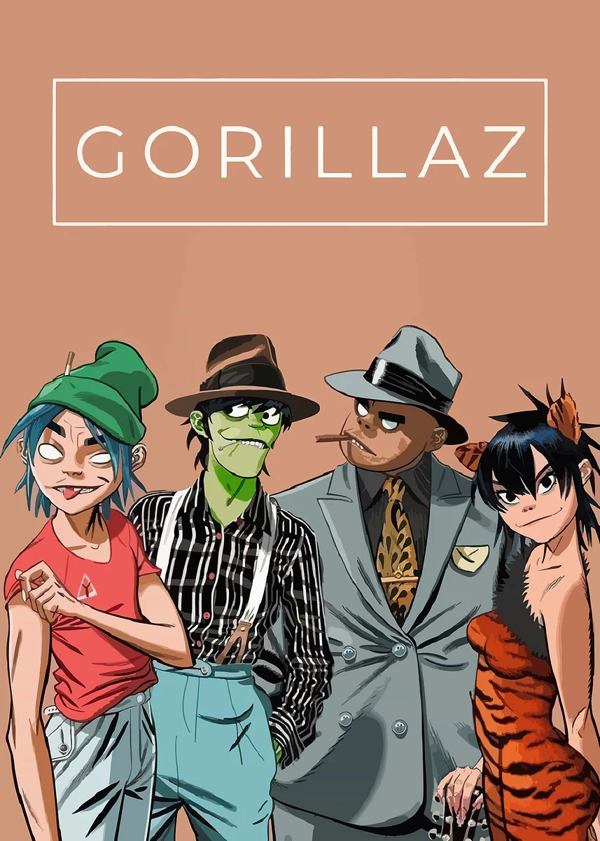 

Музыкальный постер Gorillaz на холсте