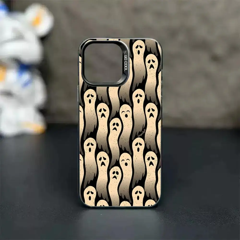 Фото Крутой чехол для телефона с забавным узором, серебристый корпус для iPhone 18, 17, 16, 15, 14, 13, 12, 11 Pro Max Plus №1