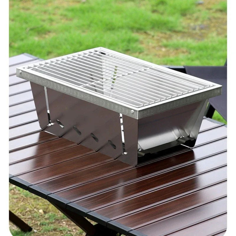 Складной гриль для барбекю из нержавеющей стали