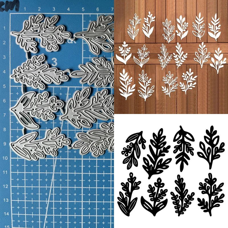 8 шт., металлические пресс-формы в виде листьев
