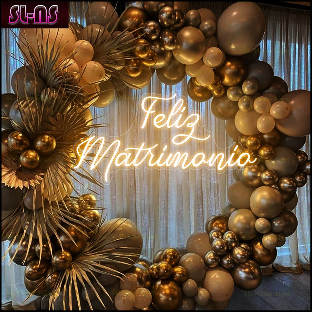 Большая неоновая вывеска для свадьбы 70x35 см испанская светодиодная домашнее