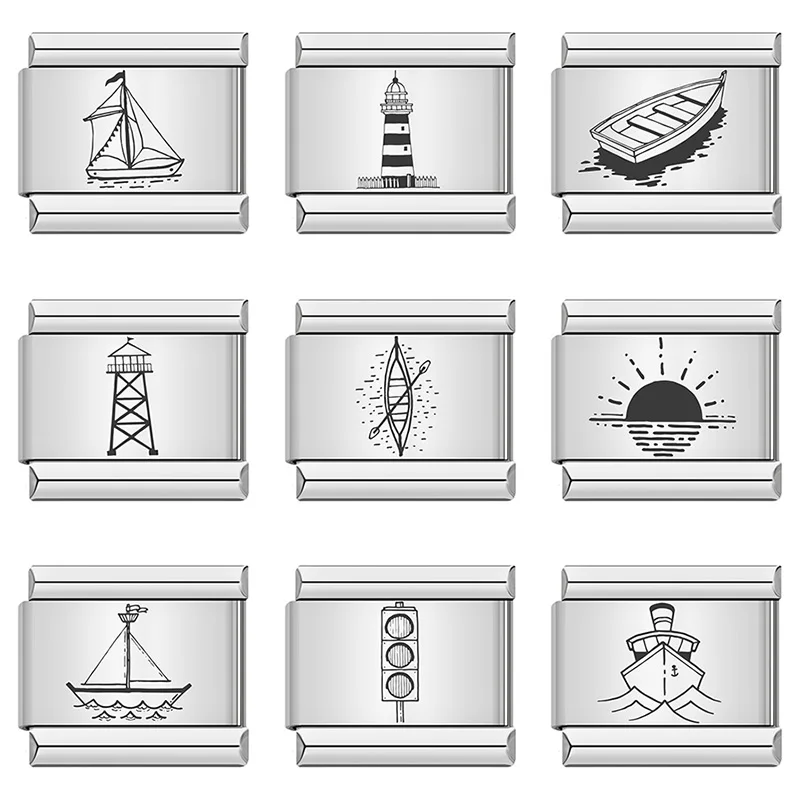Бусины из нержавеющей стали с лазерной гравировкой 9 мм