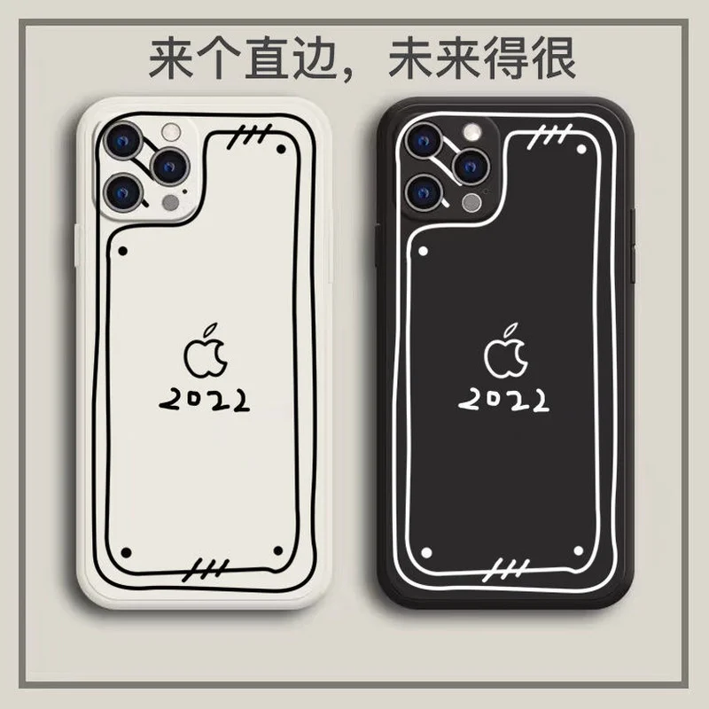 

Apple Draft Pattern Matte Phone Case For iPhone 11 Pro Max 12 13 Mini X XR XS Max 7 8 Plus SE2 Shockproof Back Cover For 13 Pro