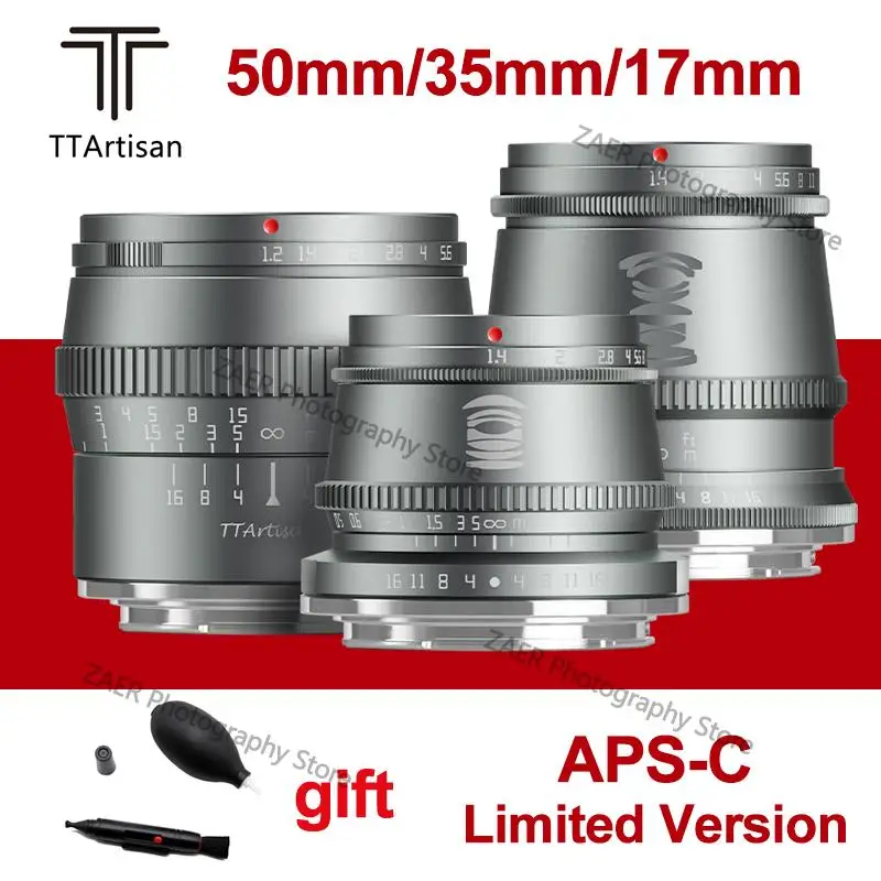 

TTArtisan ограниченный объектив 50 мм F1.2 17 мм F1.4 APS-C 35 мм F1.4 объектив для SONY E Canon EOS M FUJI X Panasonic Olympus M43 Крепление камеры