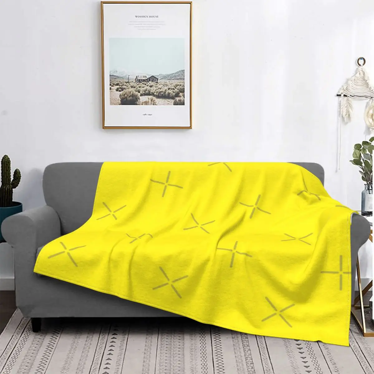 

Plain Canary Yellow- Over Blanket Bedspread Bed Plaid Plaid Fluffy Plaid Thermal Blanket Blankets For Beds