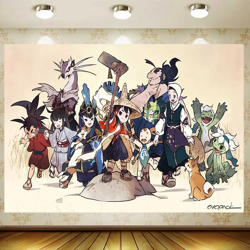 Сакуна: фон с рисом и руином для мальчика принадлежности дня рождения баннер