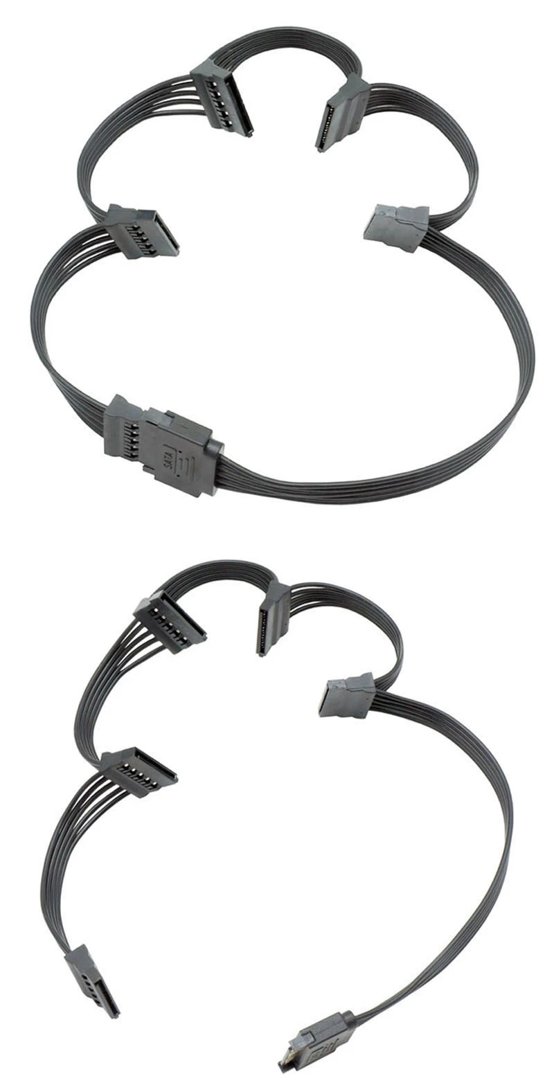 5-проводной удлинительный кабель SATA 15pin папа-мама от 1 до 2 3 4 5 6 для интерфейса