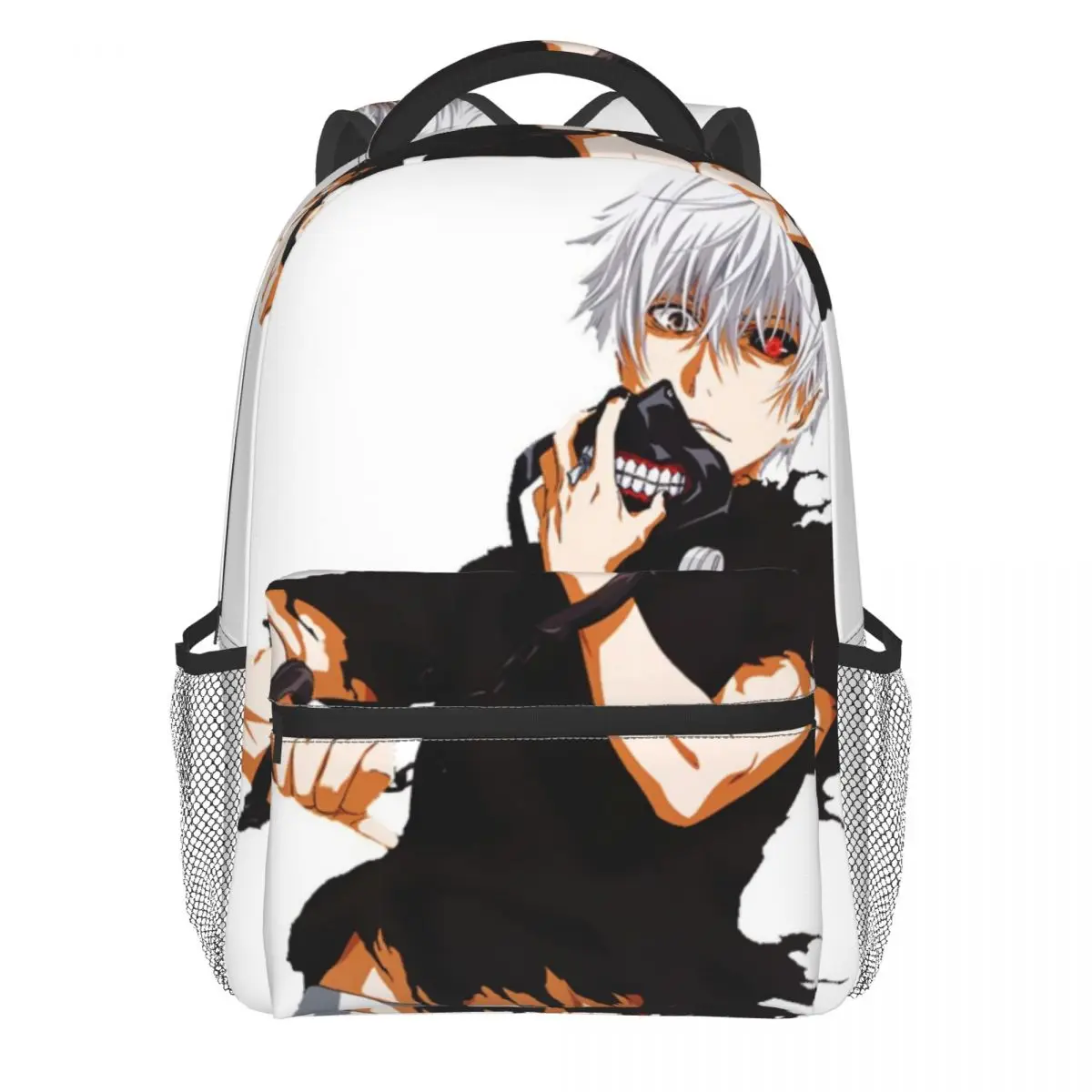 

Kaneki Ken Backpack Tokyo Ghoul Boy Polyester Workout Backpacks Pattern Modern High School Bags Rucksack