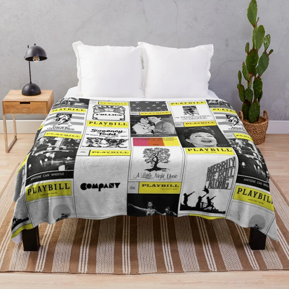 

Musical Playbills Throw Blanket luxury brand blanket microfiber fabric Sofa blankets weighted blanket