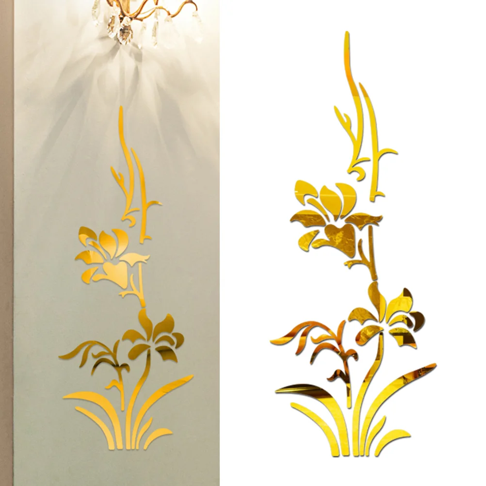 

Home Background Wall Decal 3d Wall Stickers 3d Mirror Wall Decor Flower Mirror Wall The Mirror Crystal 3d Mirror Room decor