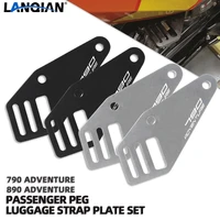motorcycle passenger peg luggage strap plate set for 790 adventure r 790 adv s 790adventure 2018 2021 890 adventure r 2020 2021