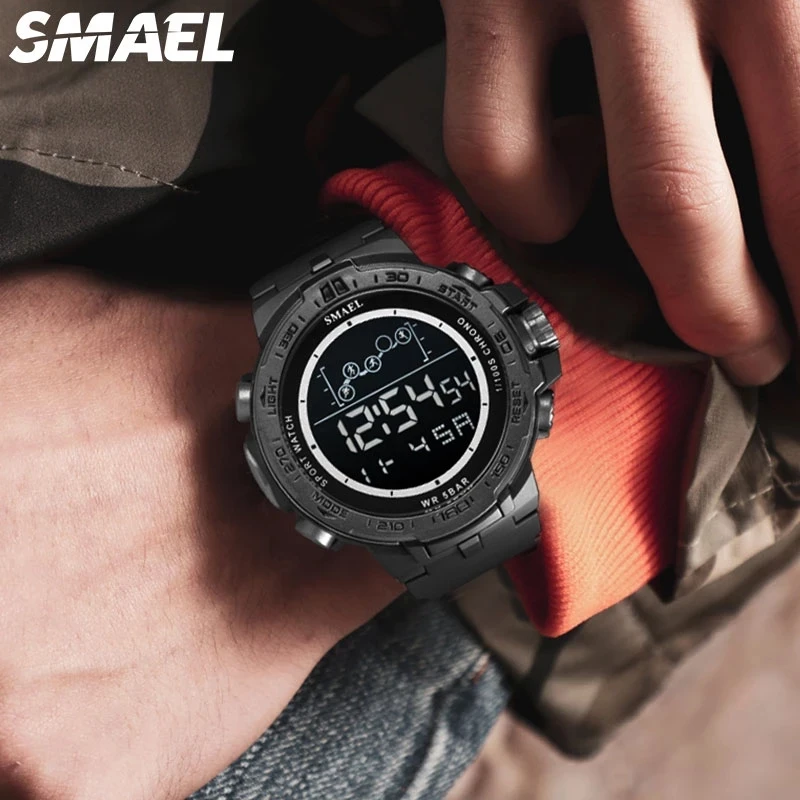 

Men's Sports Digital Watch, LED Light Digital Display, Waterproof, Luminous Dial, Alarm Clock, Calendar, Timer