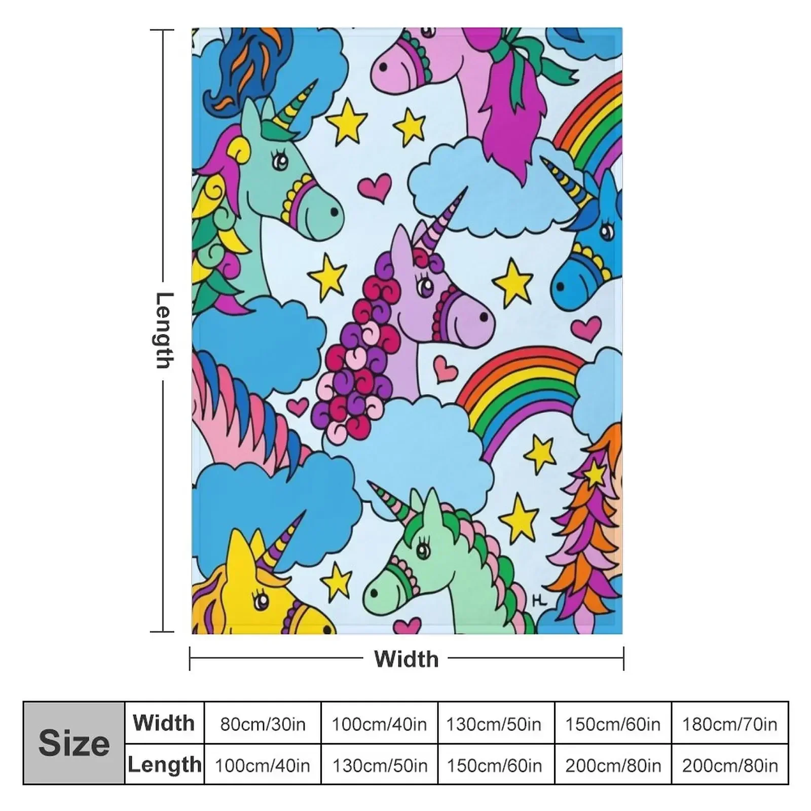 Единороги и Радуга | Волшебный единорог Детское одеяло Свободные фланелевые