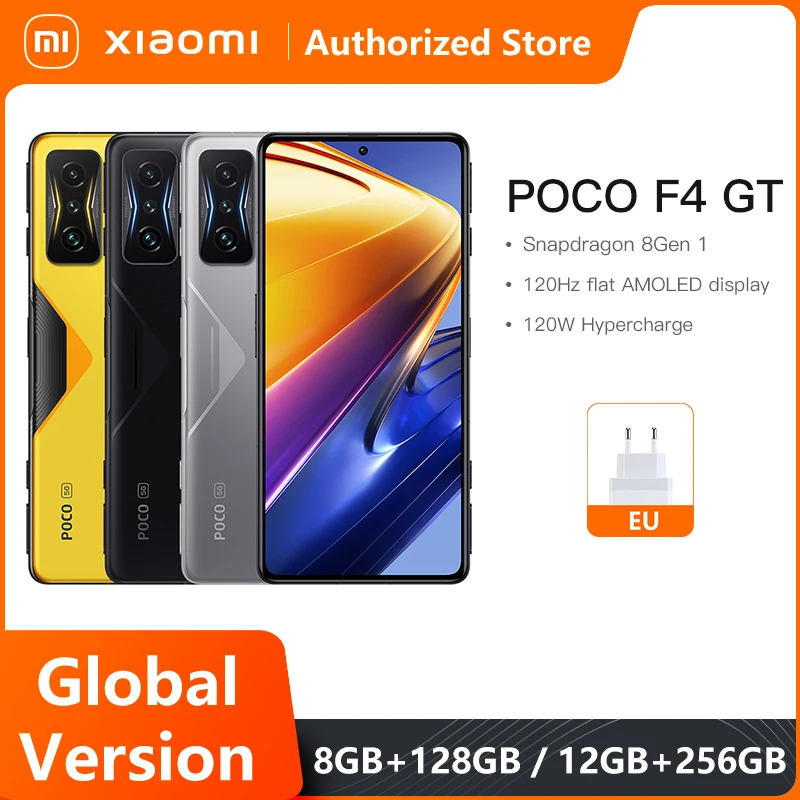 Global Version POCO F4 GT Mobile phone 8GB 128GB / 12GB 256GB Original Snapdragon 8 Gen 1 triggers 120W HyperCharge NFC