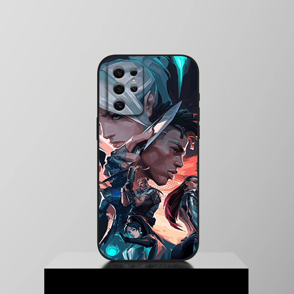 Чехол для телефона Game V-VALORANT Samsung S22 S23 A73 A72 A71 A54 A53 E ULTRA Black Soft Shell