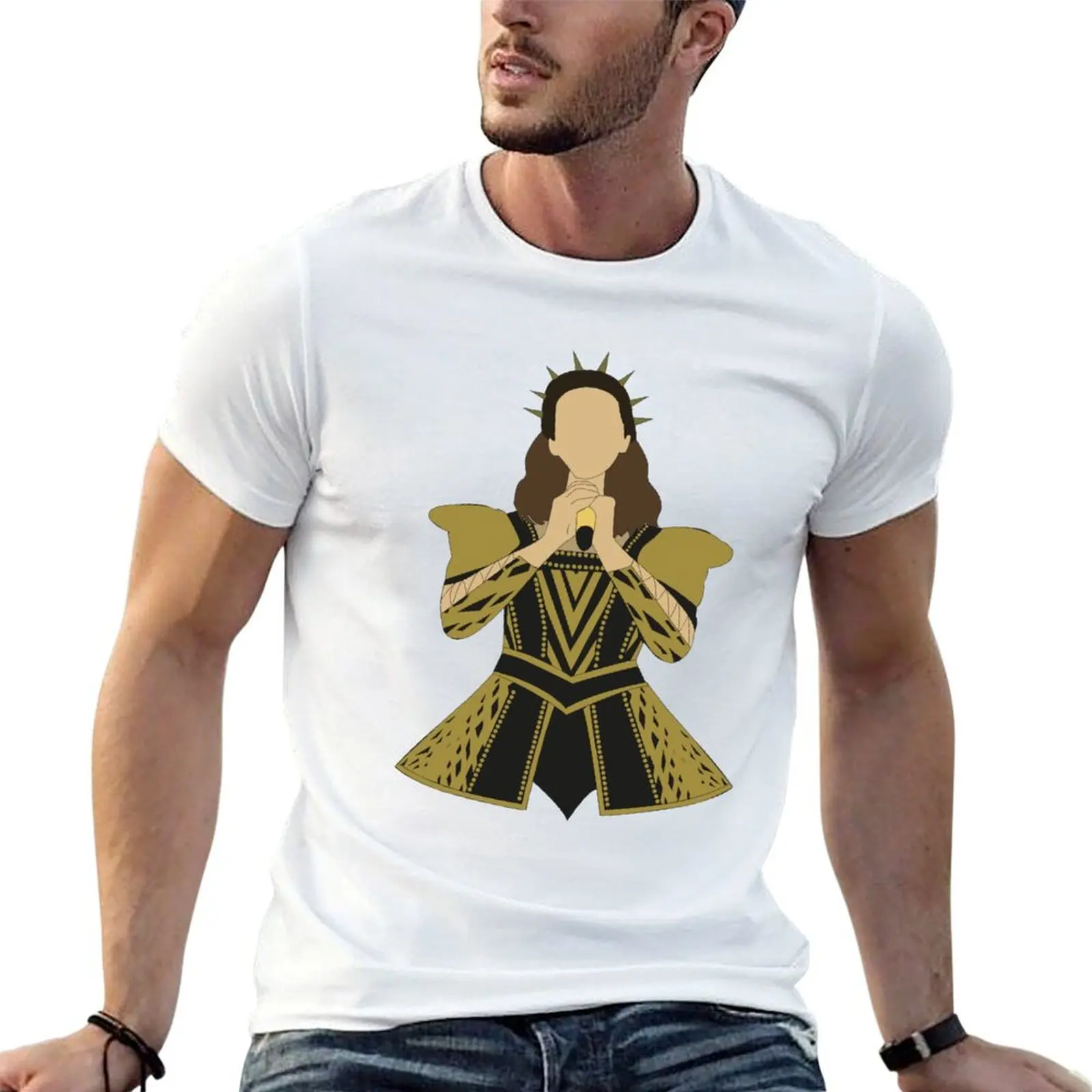 Фото Футболка с цифровым принтом Lauren Drew - Catherine of Aragon Six the Musical, повседневная футболка с короткими рукавами №1
