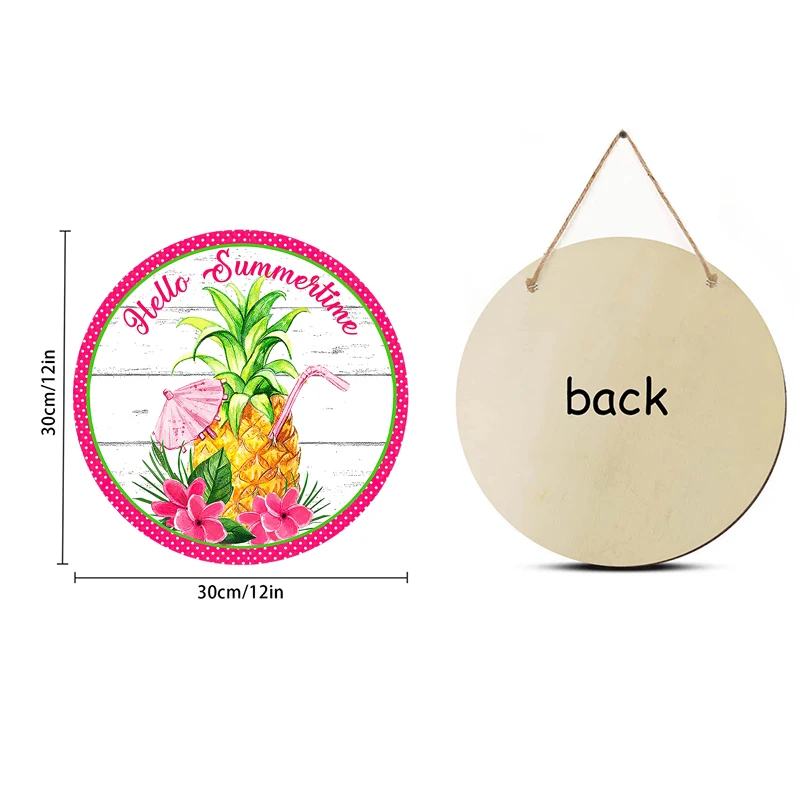 Hello SummerTime Настенный Декор Деревянные Круглые Художественные Таблички Винтажный