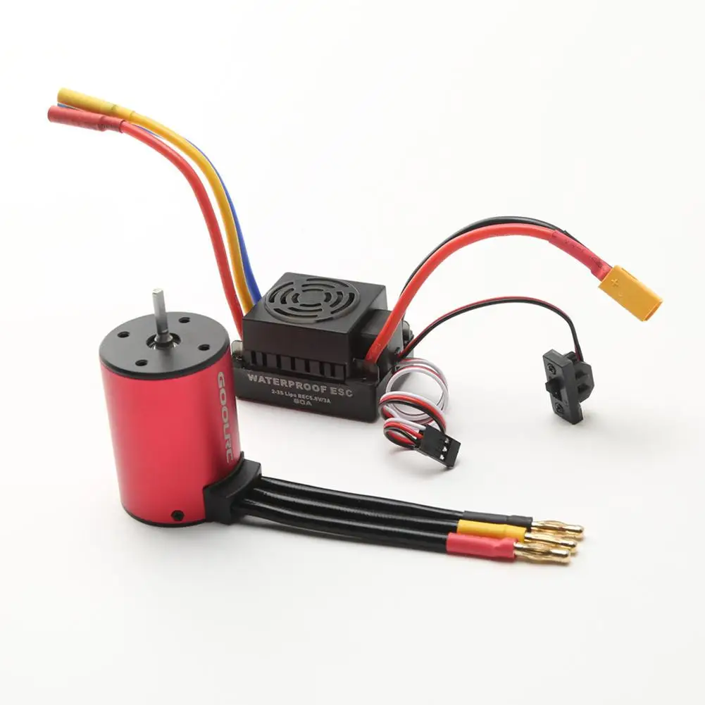 

Waterproof 3650 Brushless S3650 Motor Waterproof 2300kv/3100kv/3900kv/4300kv With 60a Xt60 Plug Esc For Rc Car 1/8 1/10 Tamiya