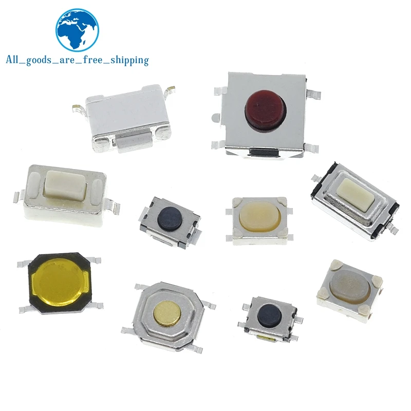 Тактильный кнопочный переключатель 3*6 3*4 4*4 SMD 10 шт. 2 контакта 4 сенсорный