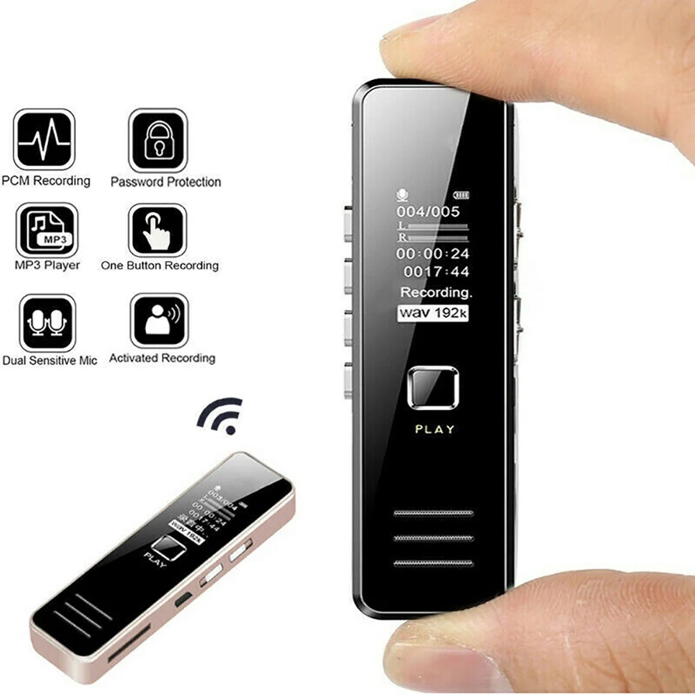 

Professional Digital Audio Recorder Speaker Digital Voice Recorder Play Sound 32GB Rechargeable Digital Voice Recorder