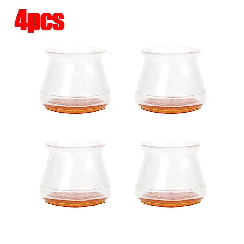 

16/4 шт. защитные накладки на ножки стула для паркетных полов, силиконовый фетровый чехол для мебельных ножек для защиты полов от царапин