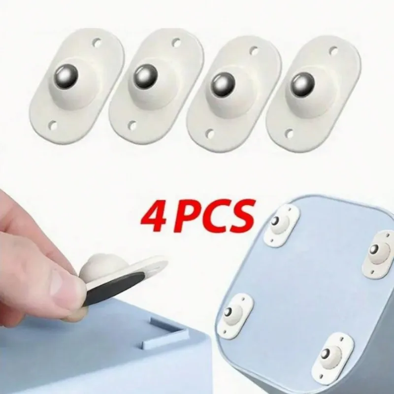 4 Шт. Мини-вращающиеся Колеса Самоклеящиеся Литые Липкие Универсальное Колесо Из