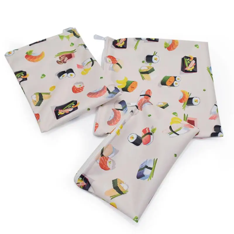 

3PCS Reusable Snack Bag Waterproof Bread Sandwich Bag Pouch For School Camping Work Travel Kitchen Storage Organization Tools