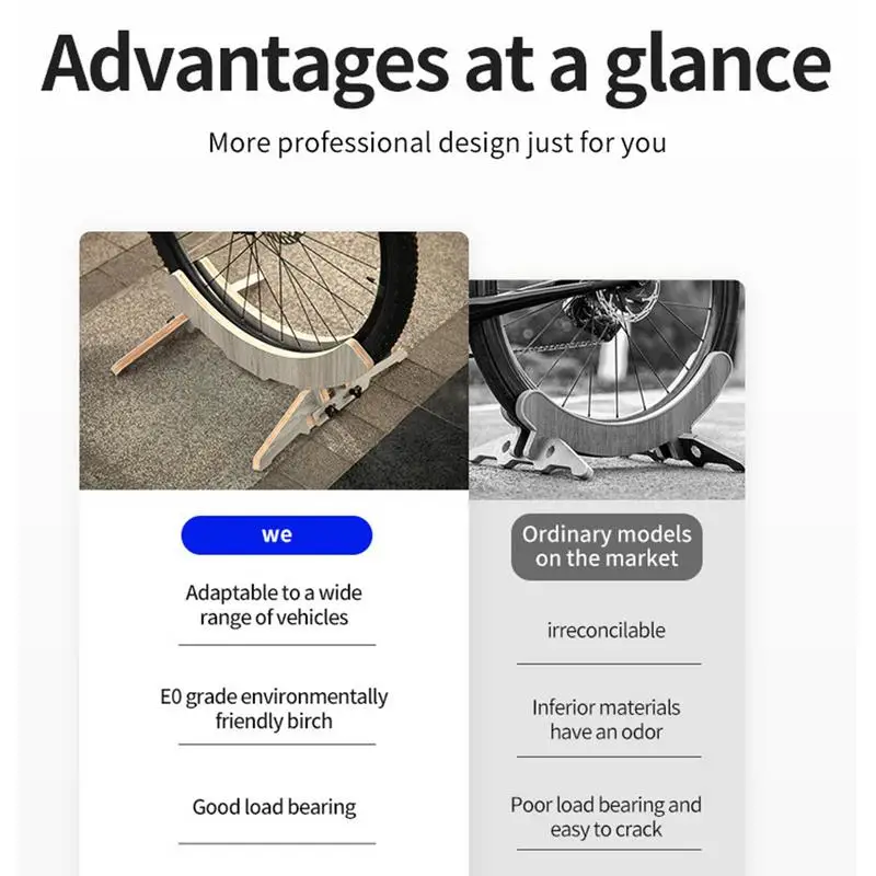 Деревянная напольная подставка для велосипеда домашняя хранения велосипедов