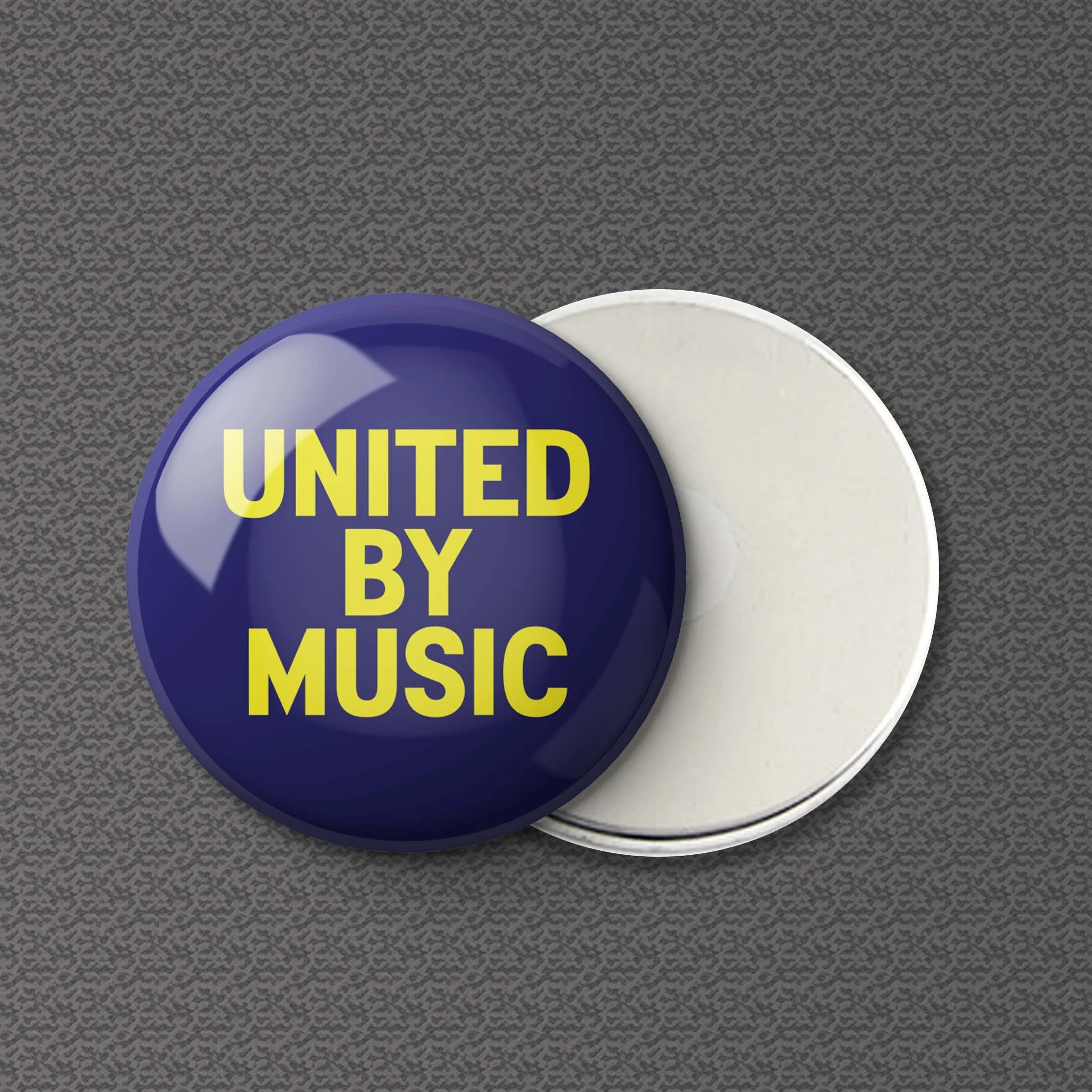 

United By Music Blue Version Refrigerator Magnet Lover Metal Fashion Funny Cute Gift Board Home Decor Cartoon Jewelry Women