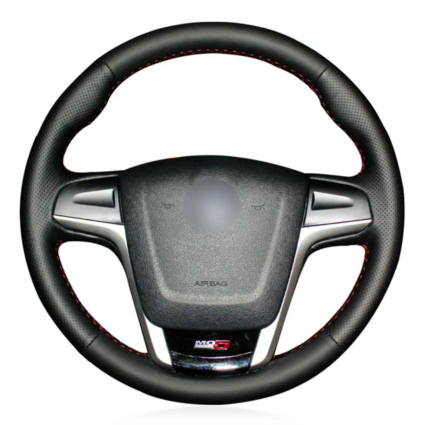 

Black PU Faux Leather Hand-stitched Car Steering Wheel Cover for MG MG5 MG 5 2010-2018 MG MG GT 2014-2018 MG GS 2015 2016