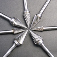 double cut 1pcs mx type head tungsten carbide rotary file tool point burr die grinder abrasive tools drill milling carving bits
